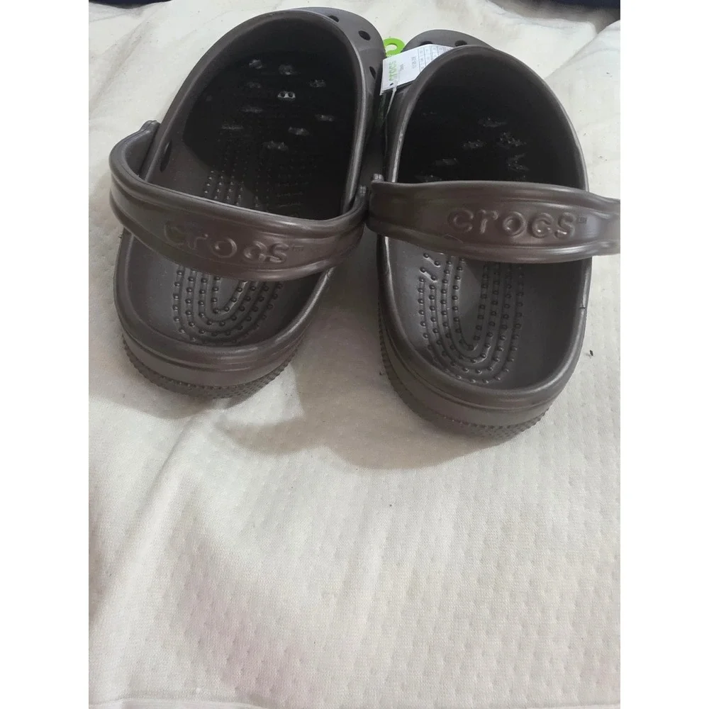 Crocs Baya Clogs Chocolate Brown Mens 12 Womens 14 Comfort Slip On 10126-206